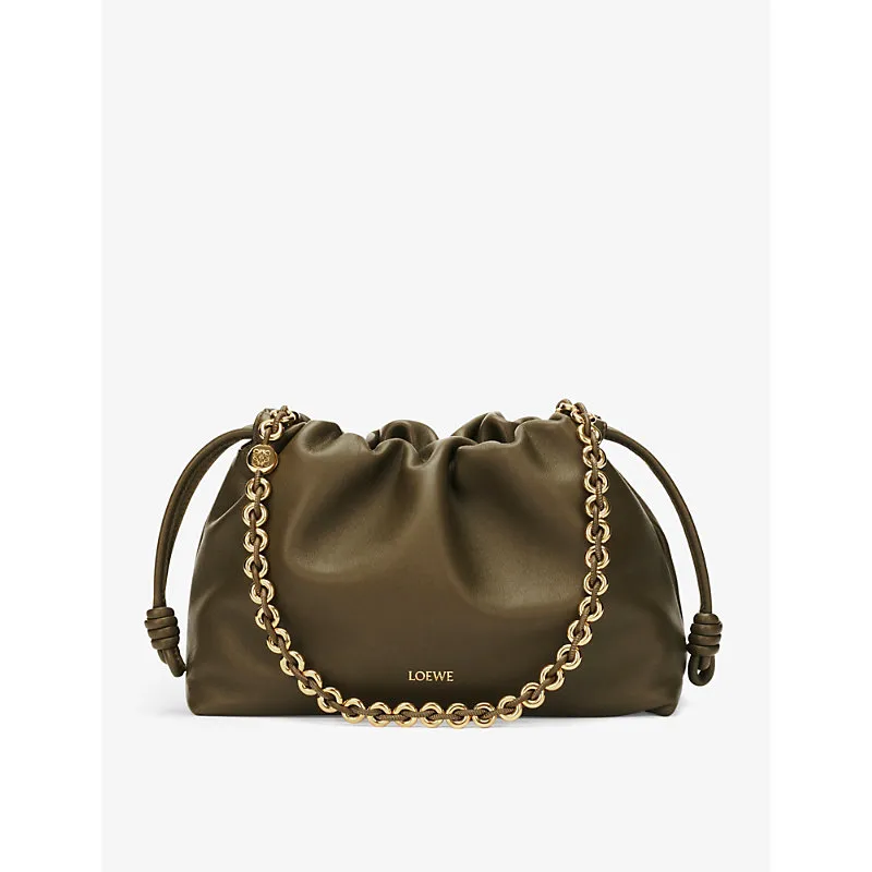 Loewe Flamenco Logo-Embossed Leather Purse