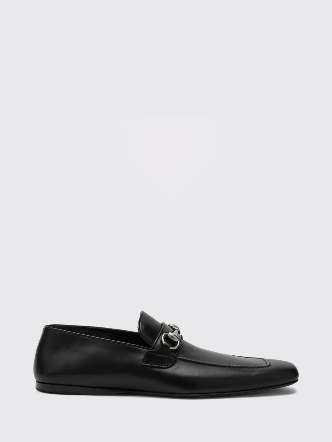 Gucci Calfskin Leather Loafers with Horsebit Detail and Squared Toe