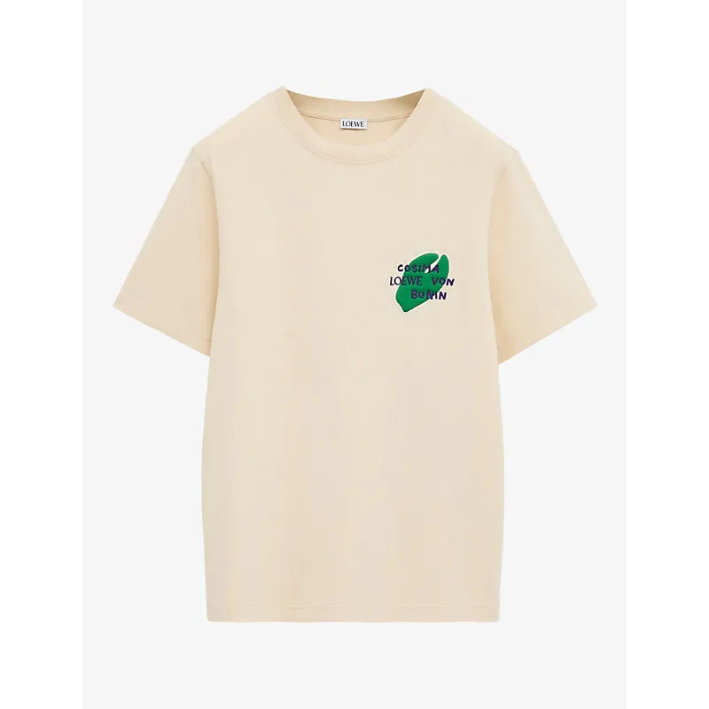 Loewe x Cosima Von Bonin Logo-Embroidery Cotton-Jersey T-Shirt