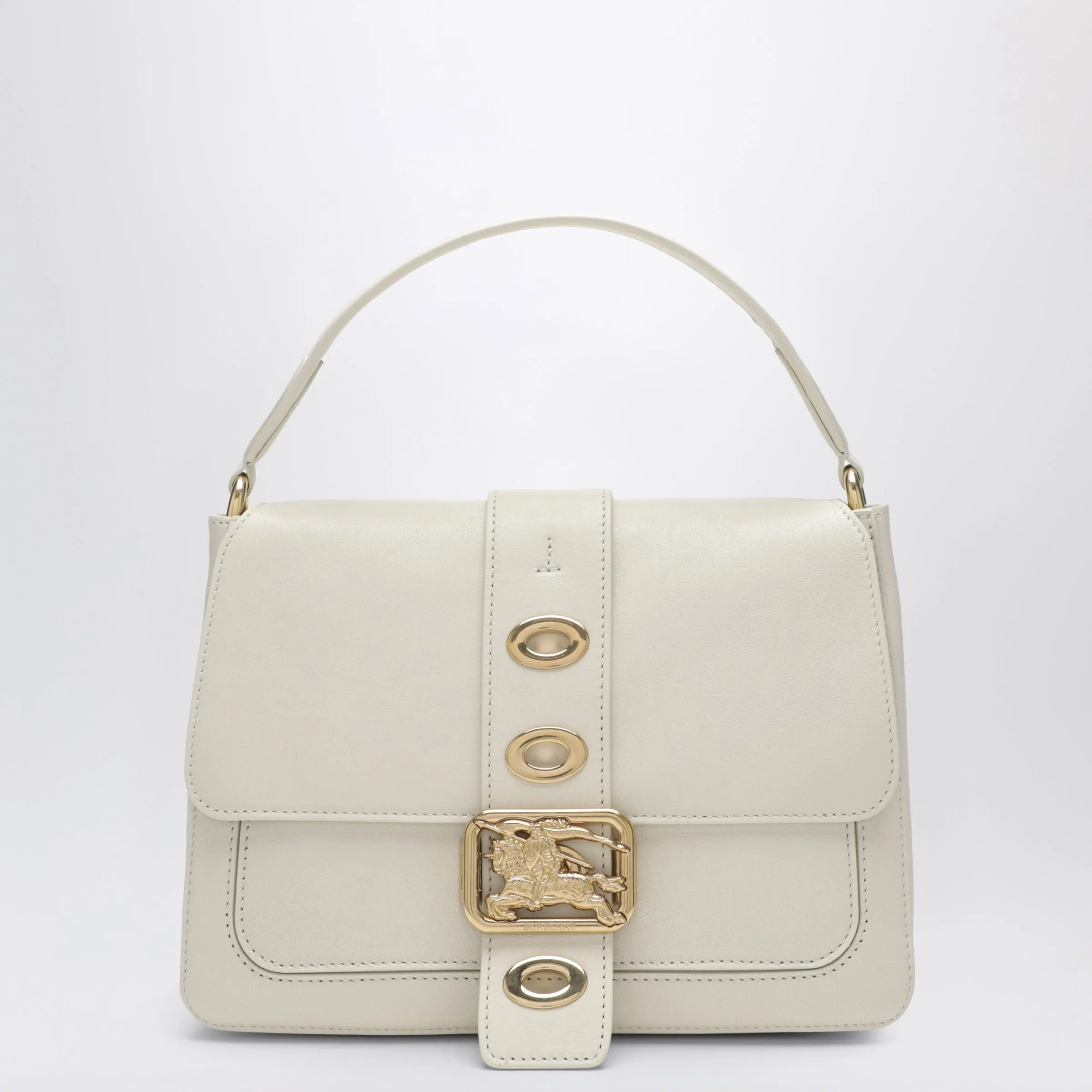 Burberry Small Rider shoulder bag in beige lambskin