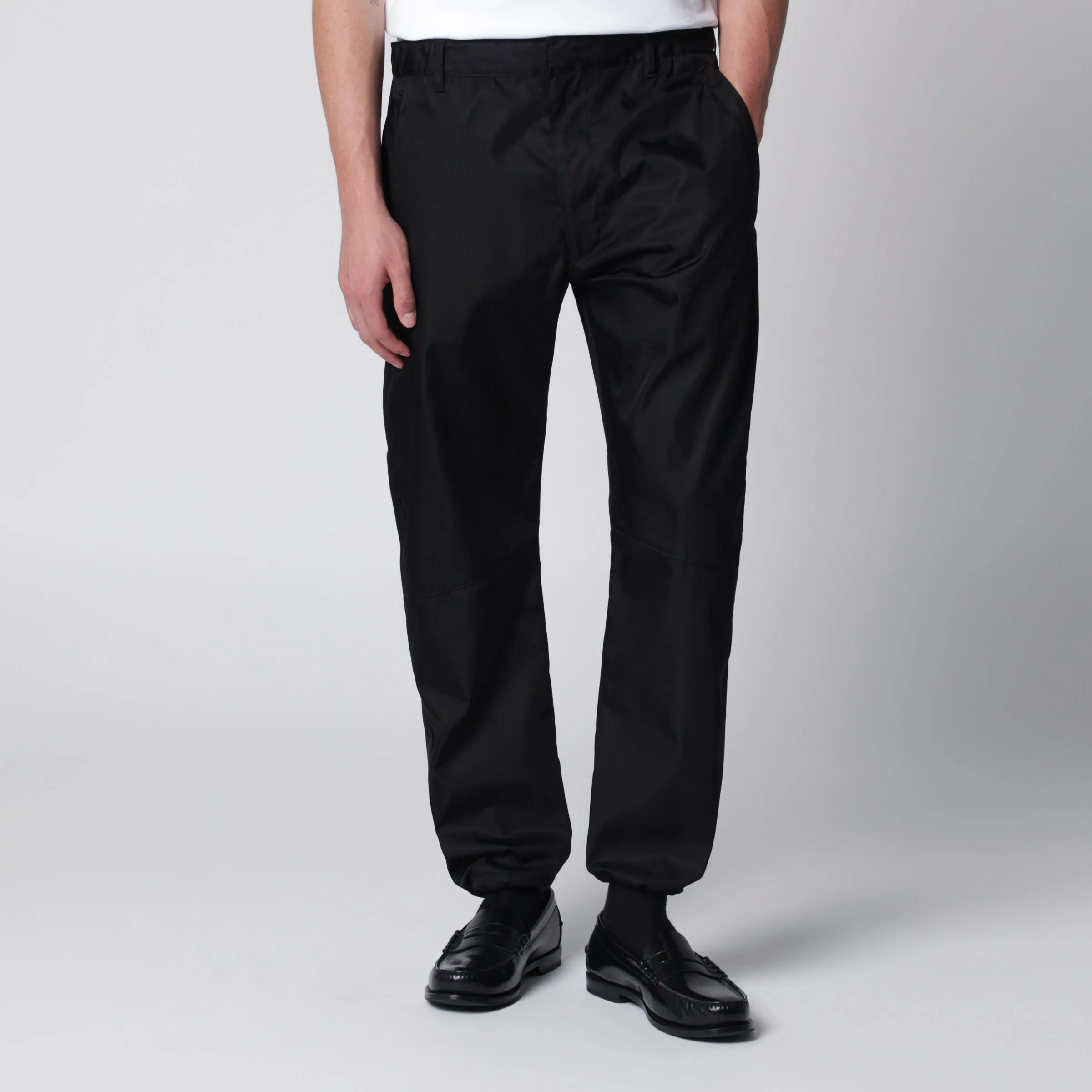 Prada Black trousers in Re-Nylon