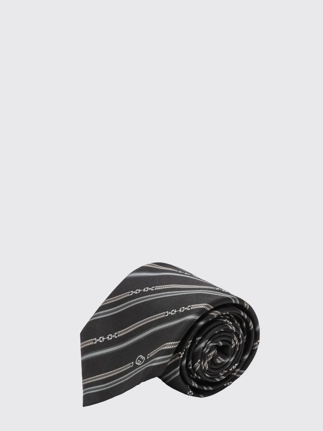 Gucci Silk Tie with Regimental Pattern and GG Jacquard Monogram