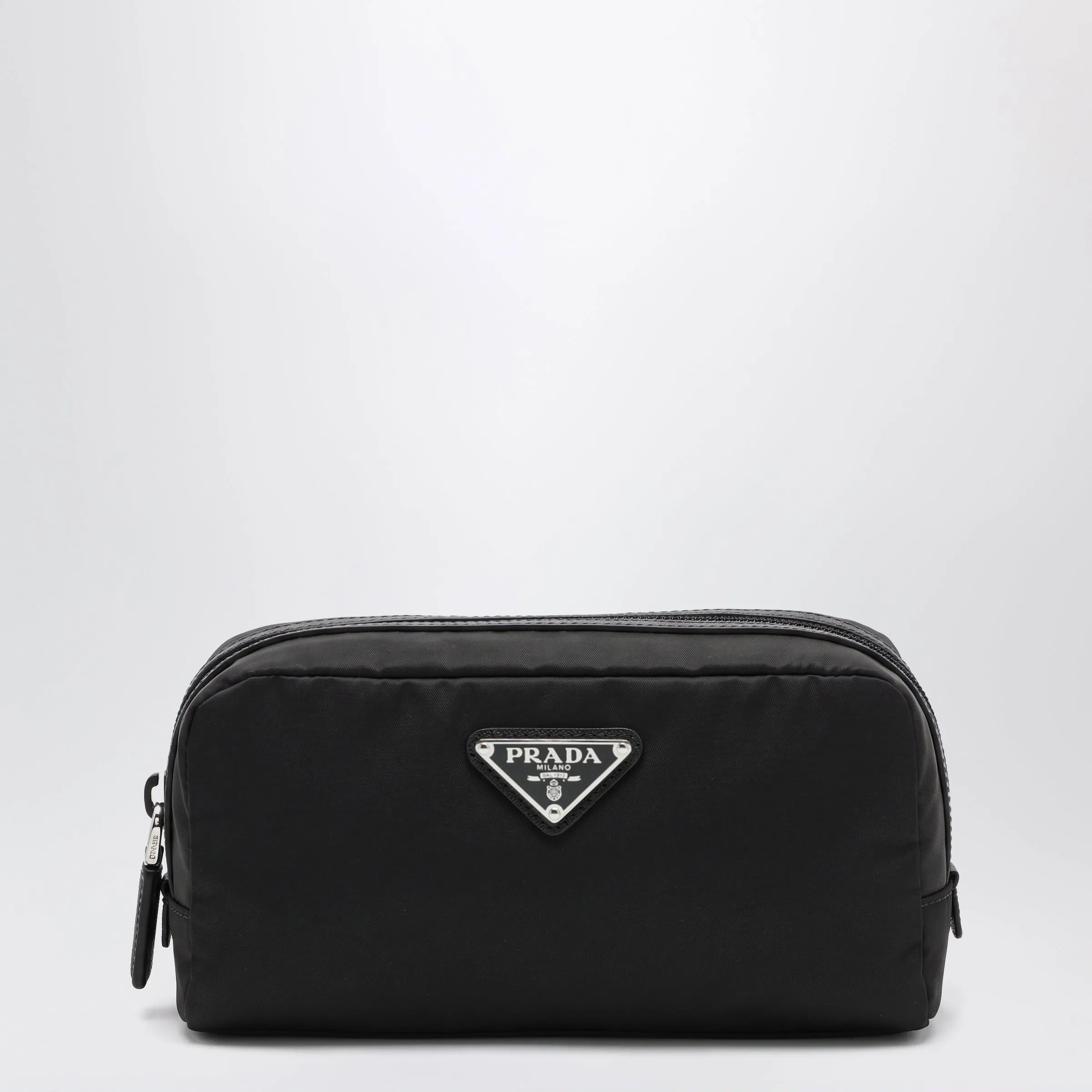 Prada Black Re-Nylon and Saffiano leather toiletry bag