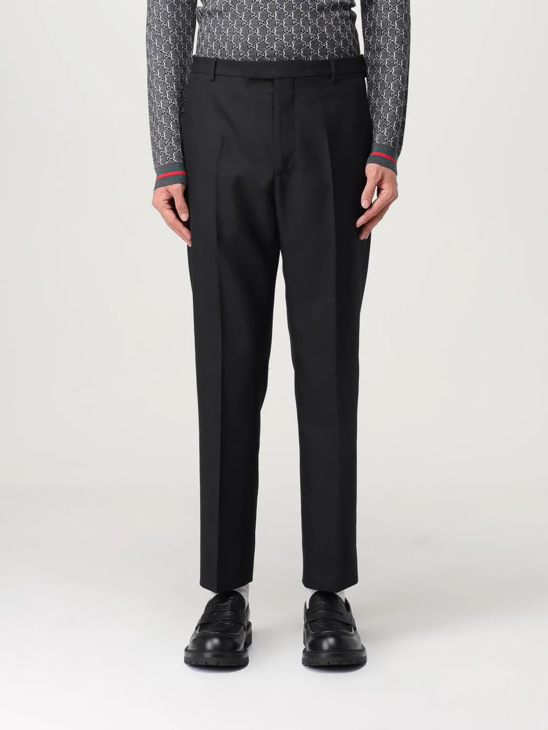 Gucci Slim Fit Wool Blend Tailored Trousers for Ceremonies