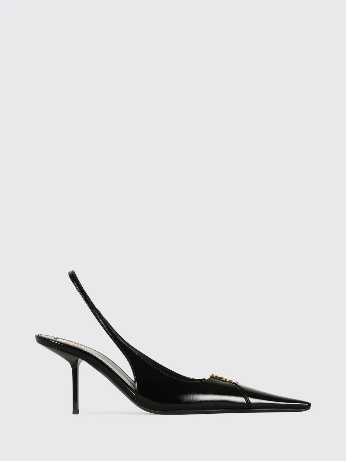 Saint Laurent Babylone Breteuil Brushed Leather Slingback Pumps with medium heel