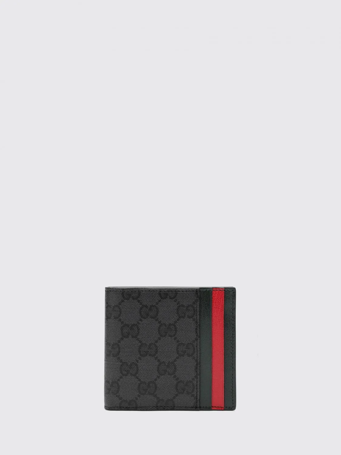 Gucci GG Supreme Monogram Bifold Wallet with Stripe Detail