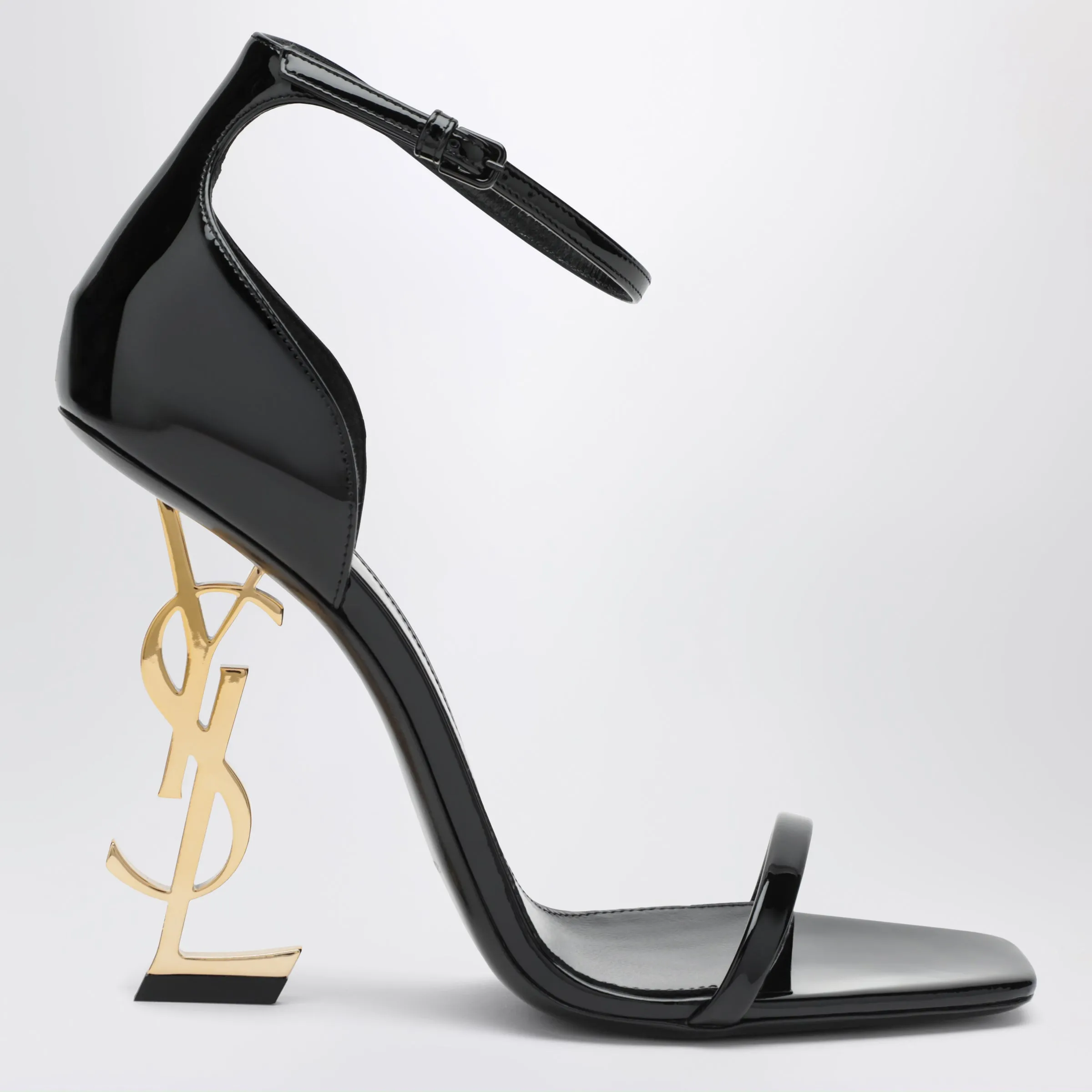 Saint Laurent Opyum black patent leather sandals