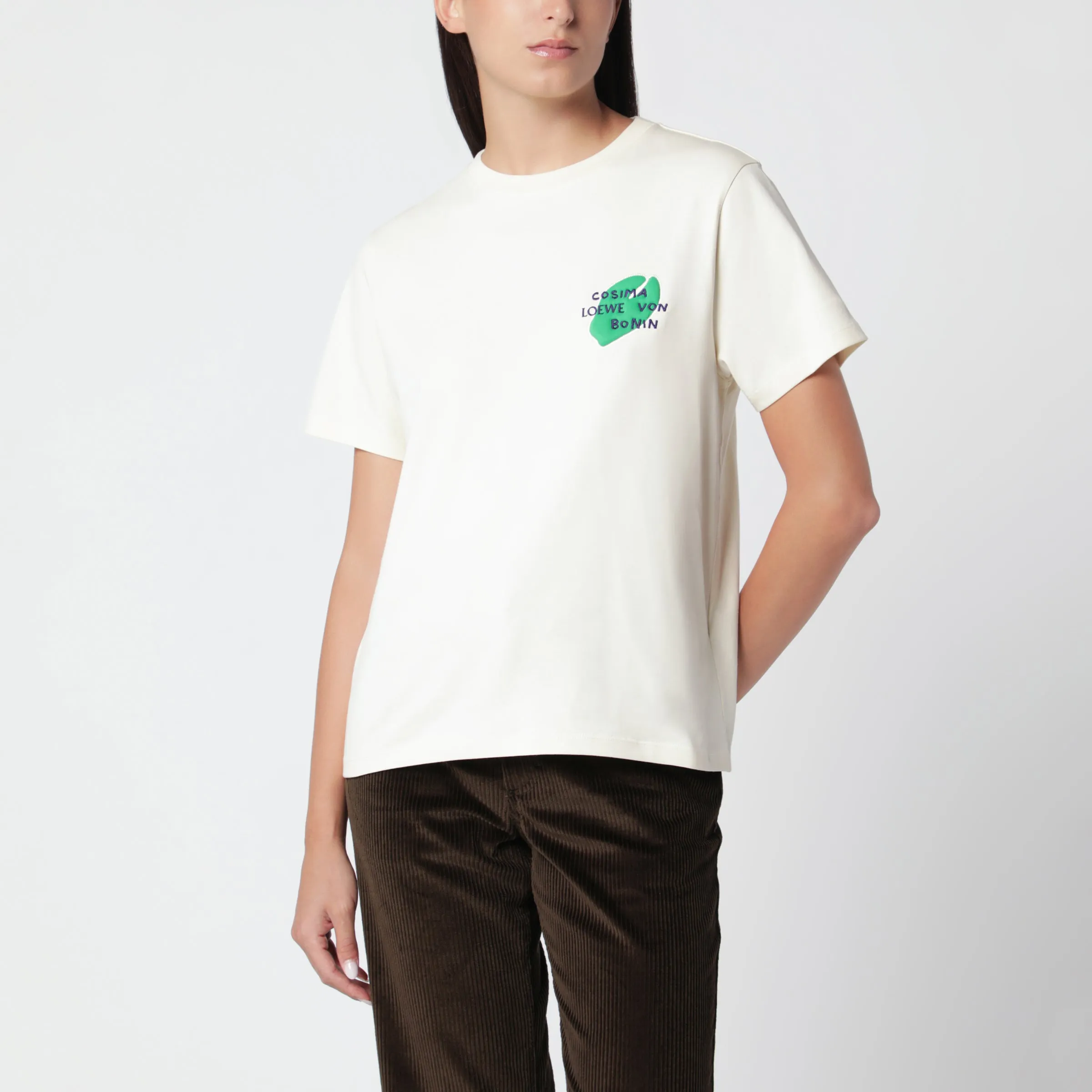 Loewe Ecru cotton T-shirt