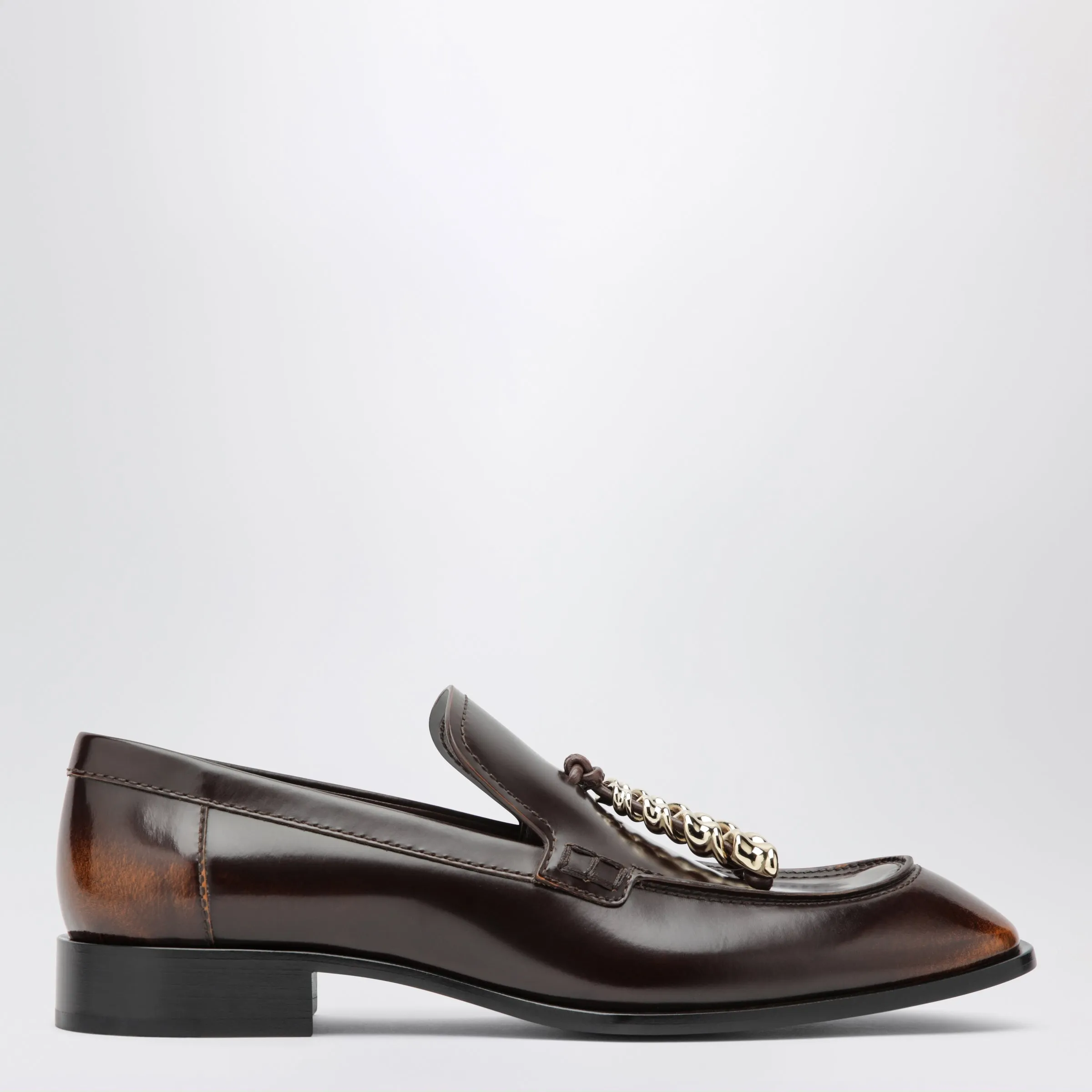 Loewe Edge loafers in brown brushed calfskin