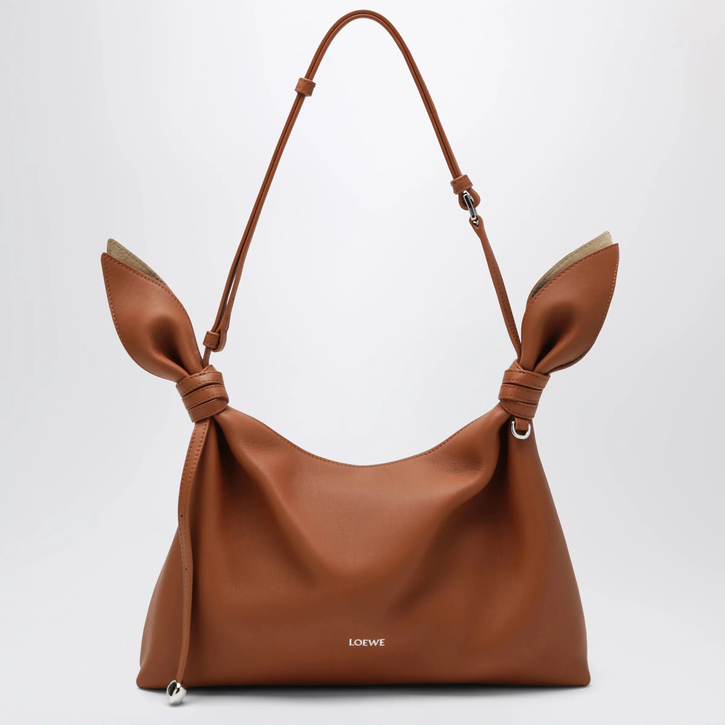 Loewe Medium Scarf Bag in light brown leather