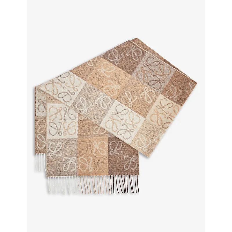 Loewe Anagram Wool and Cashmere-Blend Scarf