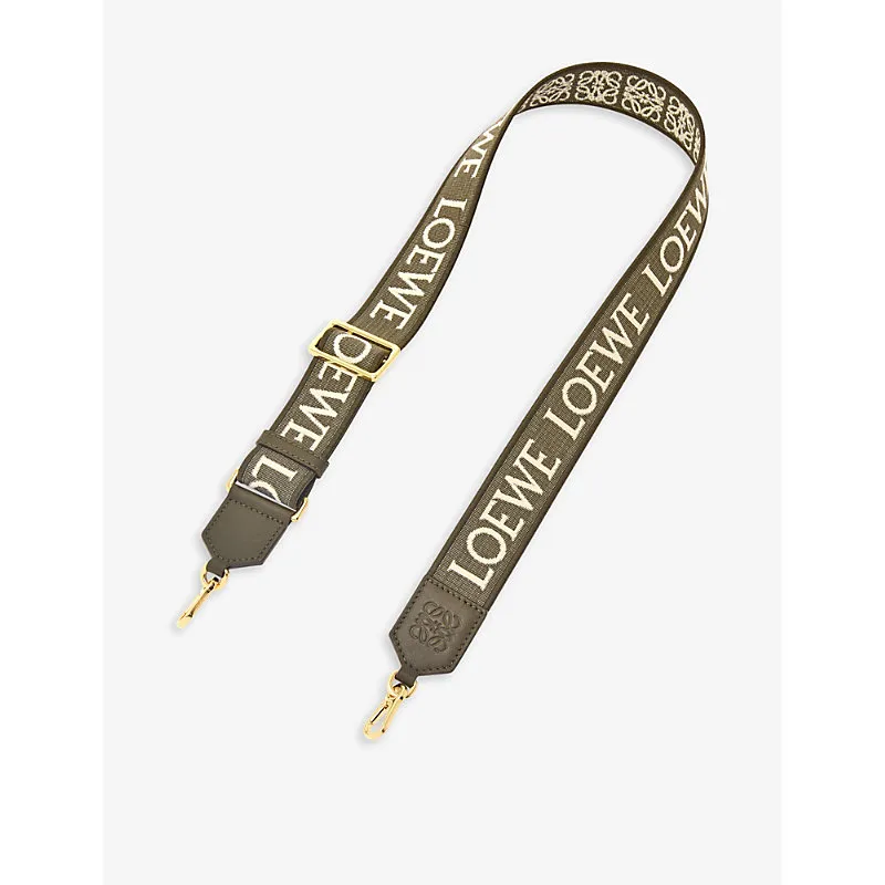Loewe Anagram Loop Cotton and Leather Bag Strap