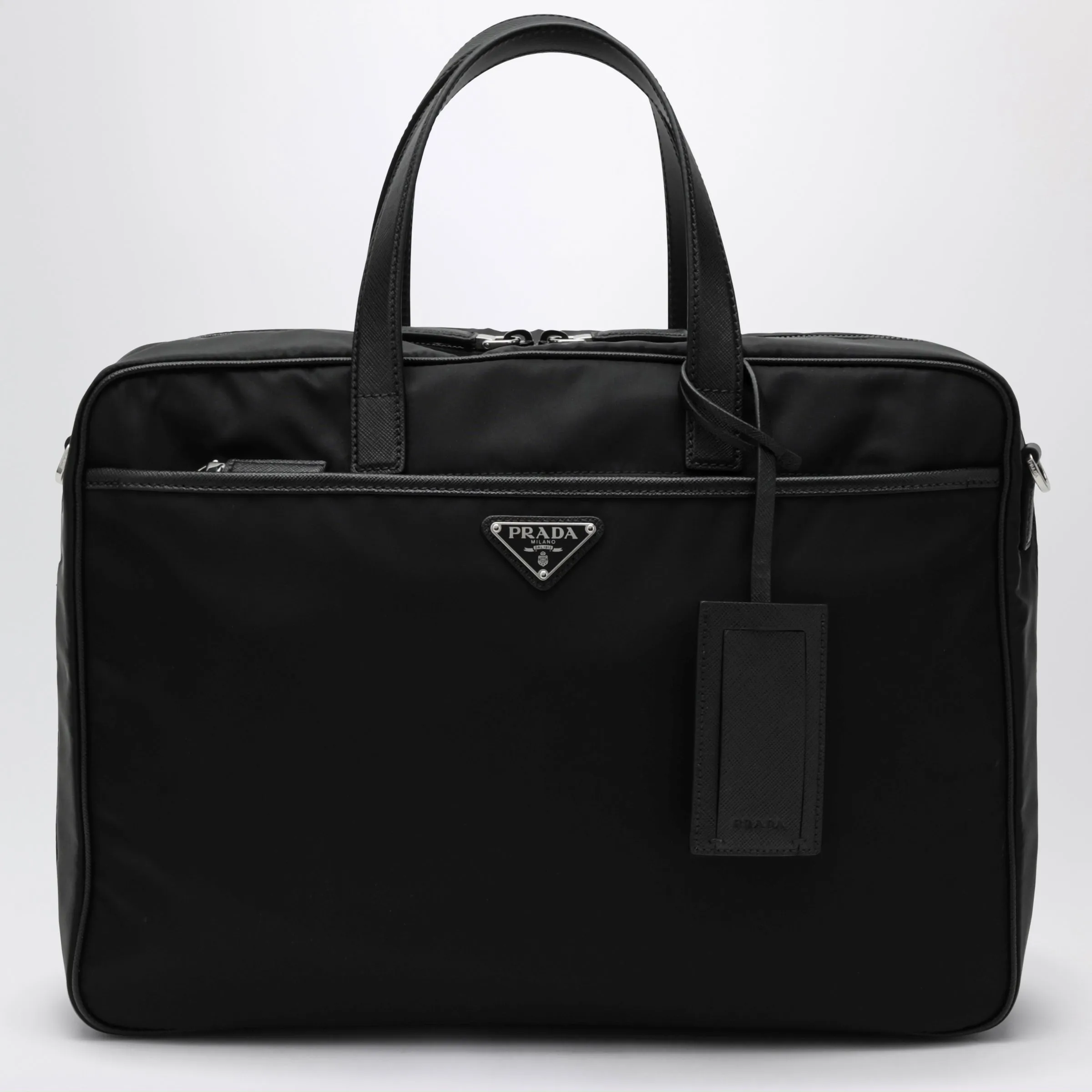 Prada Black Re-Nylon and Saffiano work bag