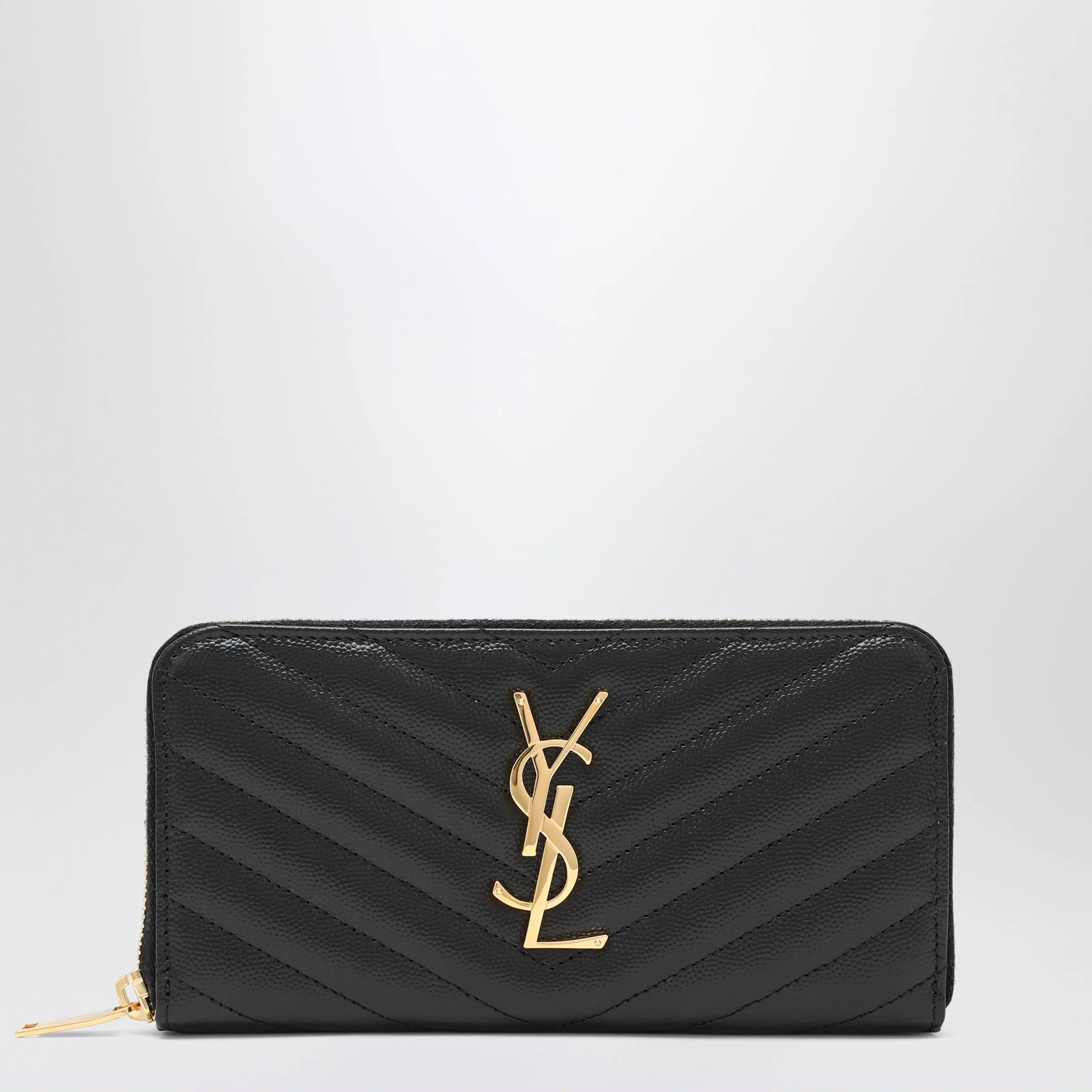 Saint Laurent Black Cassandre matelassé wallet