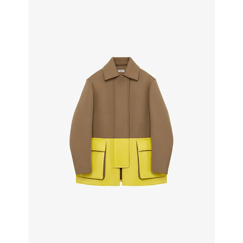 Loewe Contrast Long-Sleeve Wool Jacket