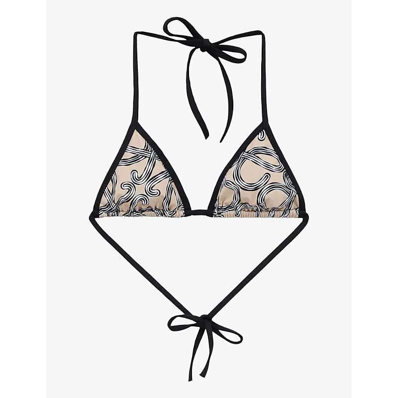 Loewe x Paula’s Ibiza Anagram-Print Triangle Bikini Top