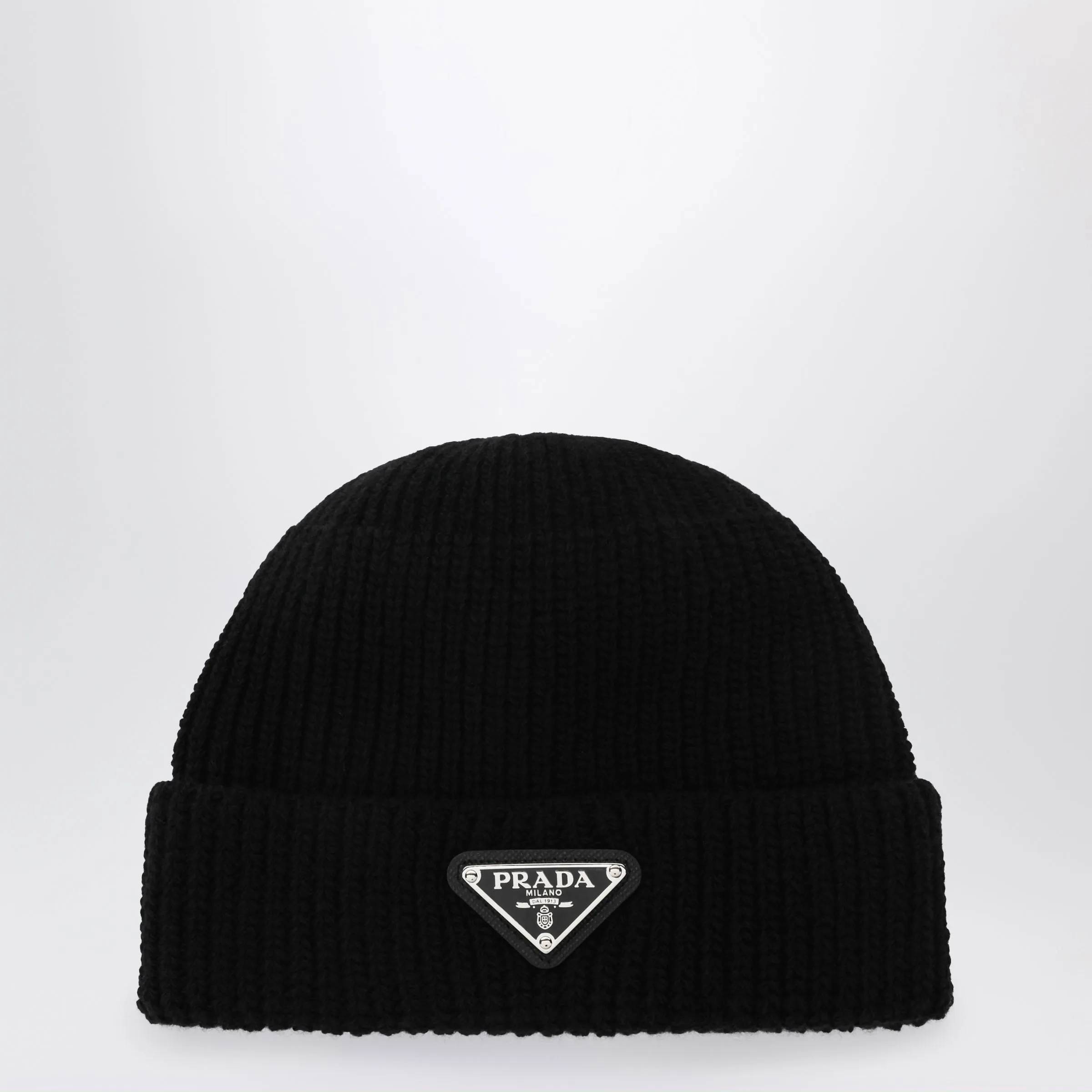 Prada Wool hat with triangle logo