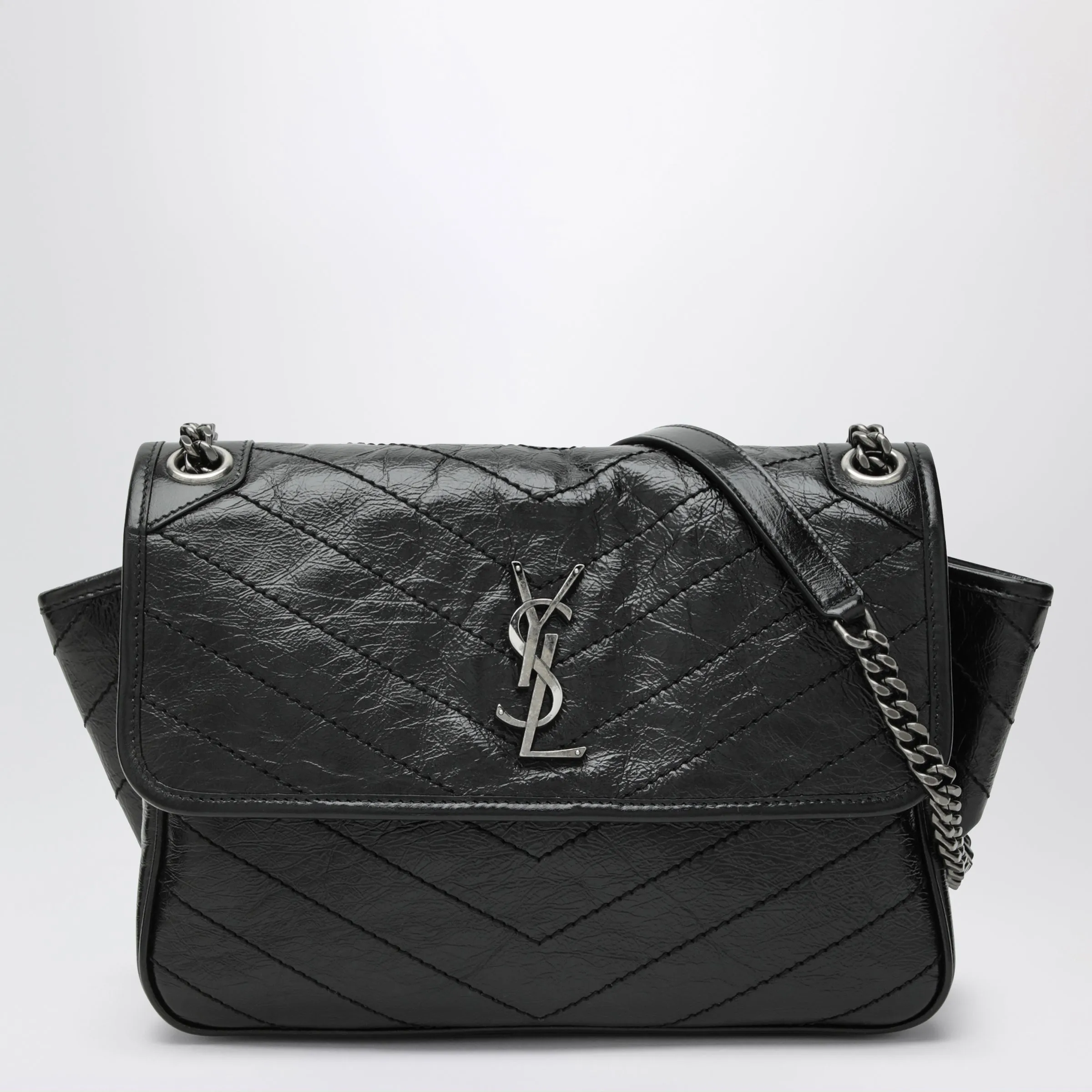 Saint Laurent Niki Tripouch black leather shoulder bag