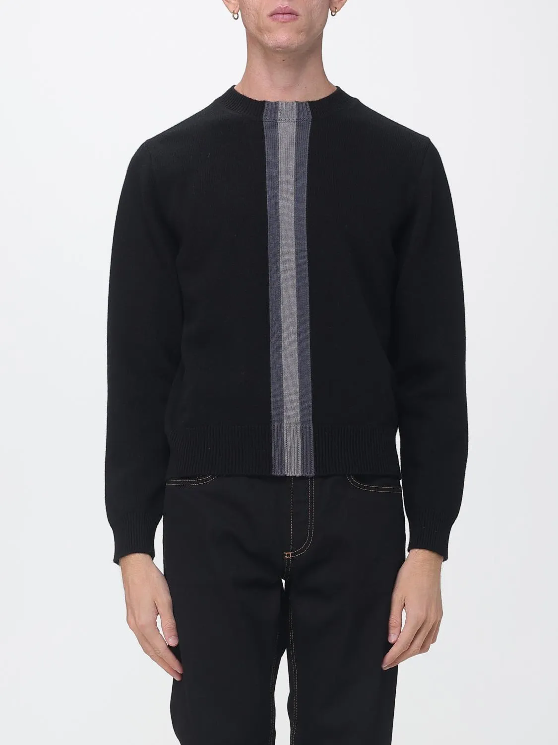 Gucci Striped Pure Wool Crewneck Jumper with Long Sleeves