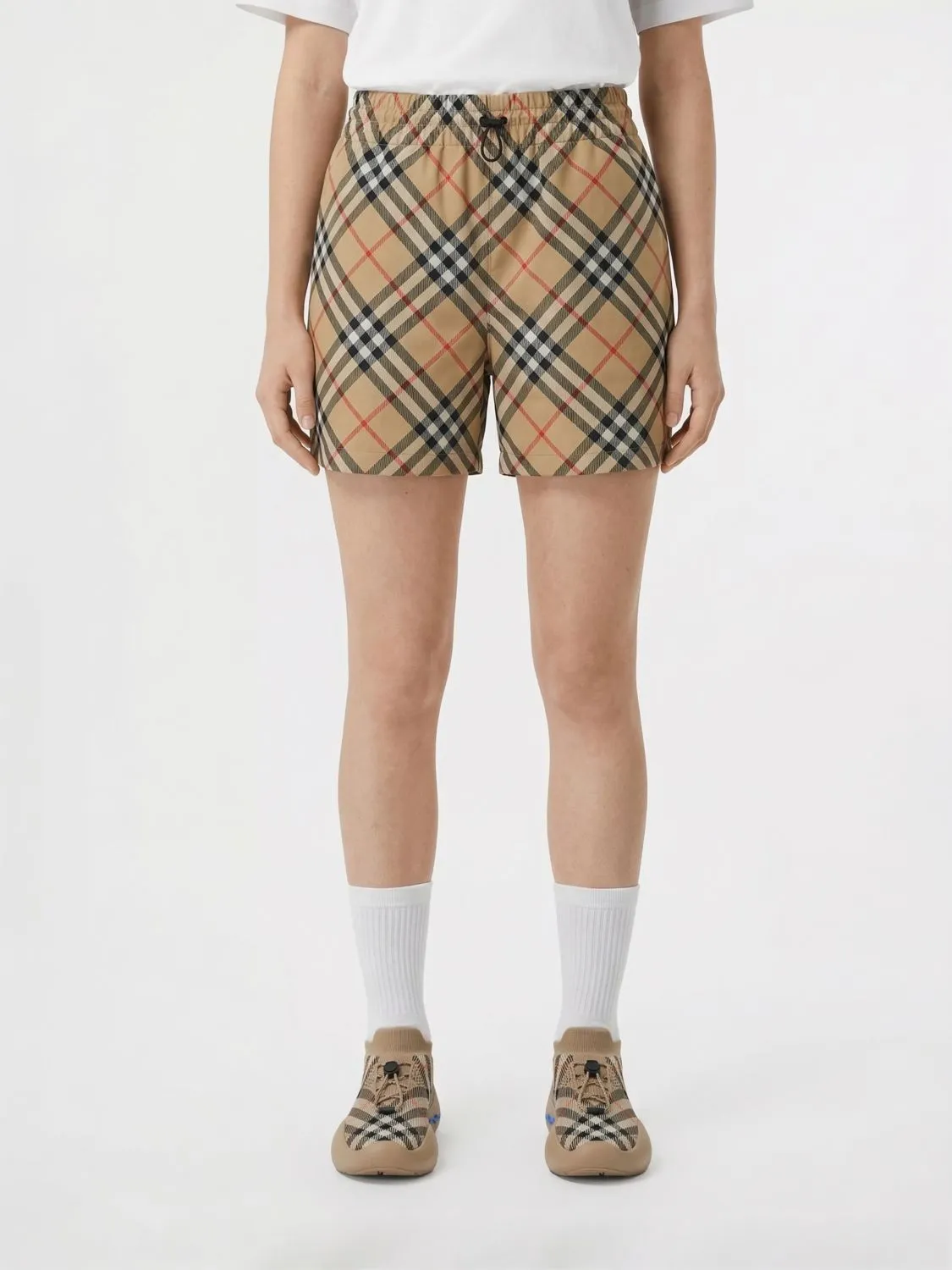 Burberry Polyester Shorts with Vintage Check Pattern