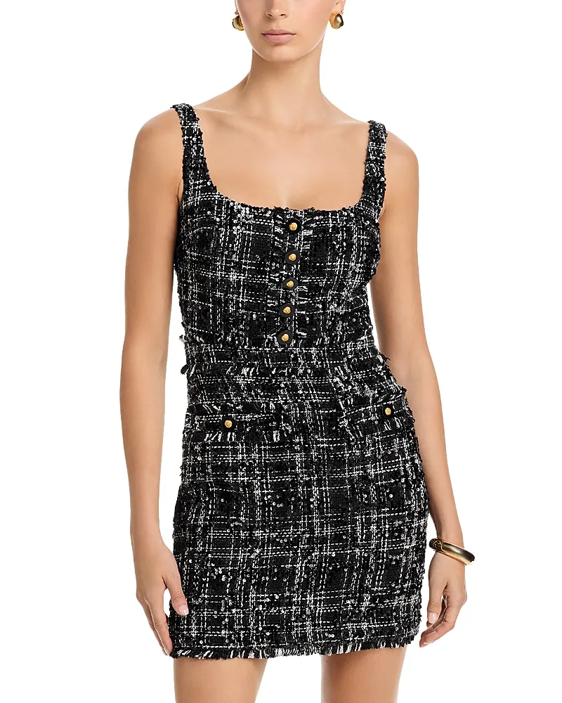 L’agence Valli Square Neck Mini Dress