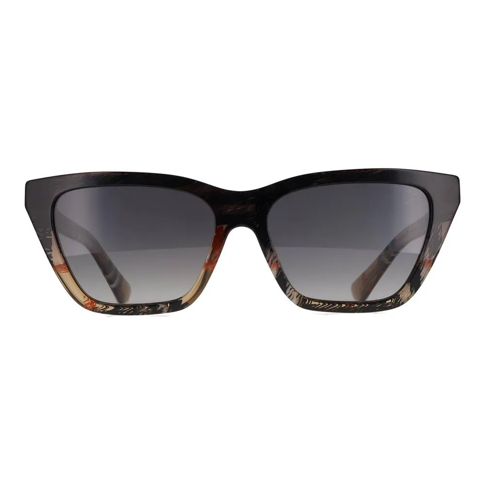Burberry Cat Eye Check Sand Grey Gradient Polarized BE4468 in Brown