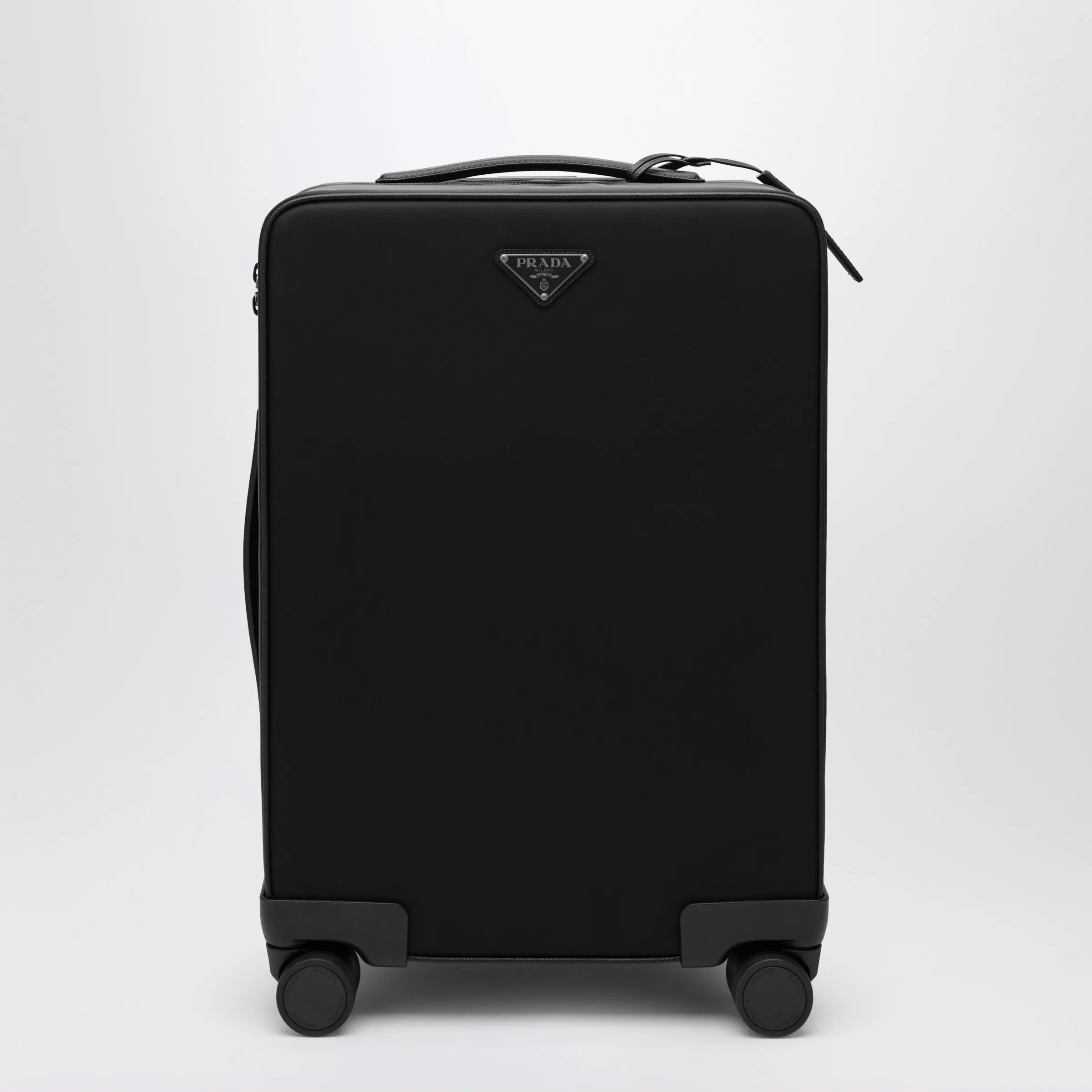 Prada Black Re-Nylon and Saffiano cabin trolley