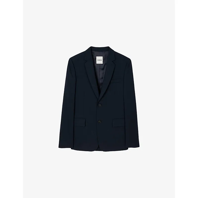 Sandro Regular-Fit Single-Breasted Wool Blazer