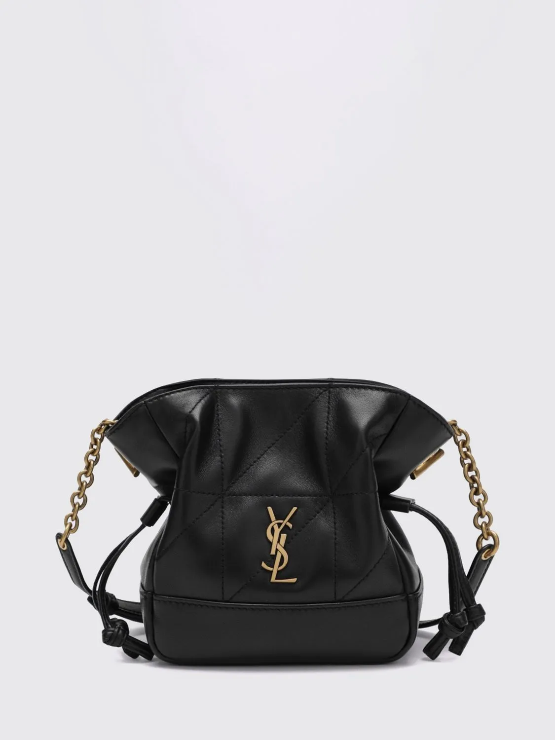 Saint Laurent Jamie YSL Monogram Lambskin Leather Mini Bucket Bag