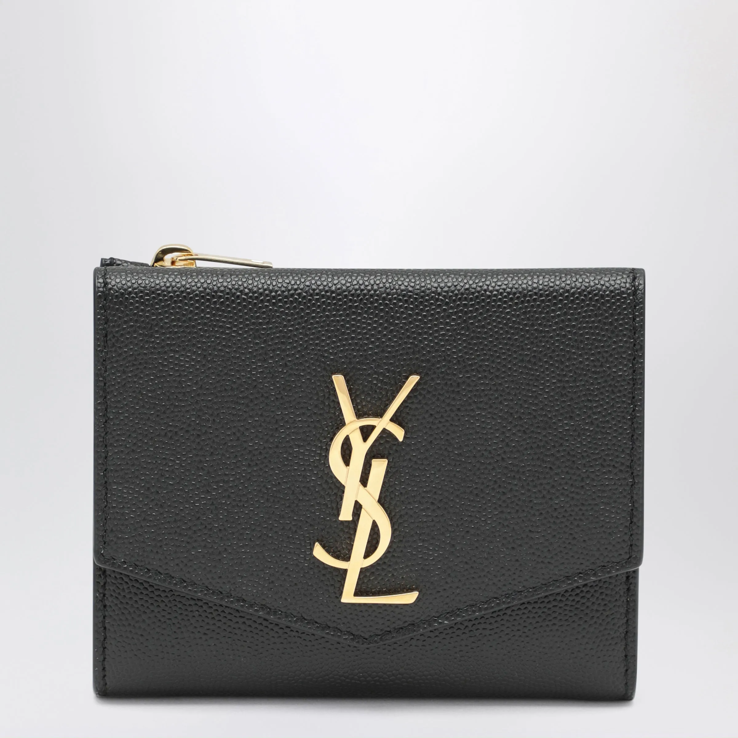 Saint Laurent Uptown black embossed leather wallet