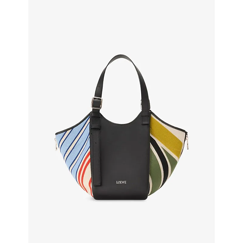 Loewe Hammock Flip Embroidered Canvas Tote Bag