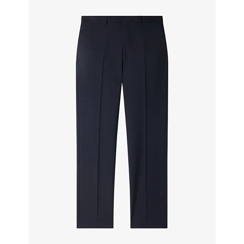 Sandro Straight Regular-Fit Wool Suit Trousers