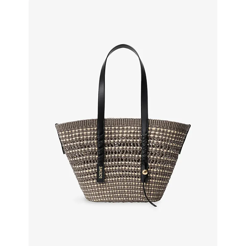 Loewe Braid Medium Woven Basket Bag