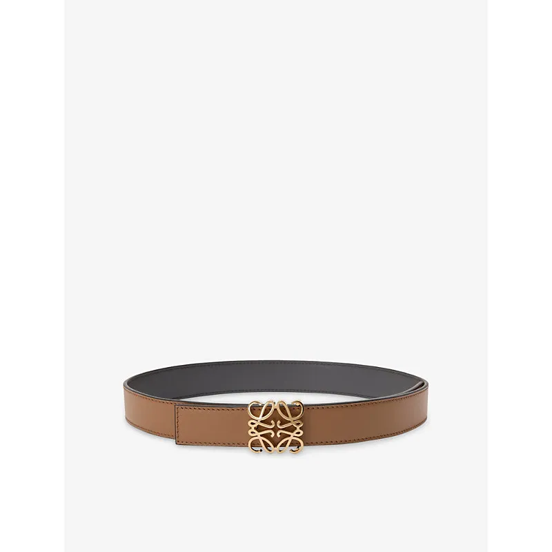 Loewe Anagram Bombé Reversible Leather Belt